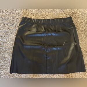 Max Studio black vegan (faux) leather mini skirt